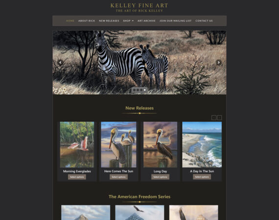Kelley Fine Art eCommerce Website