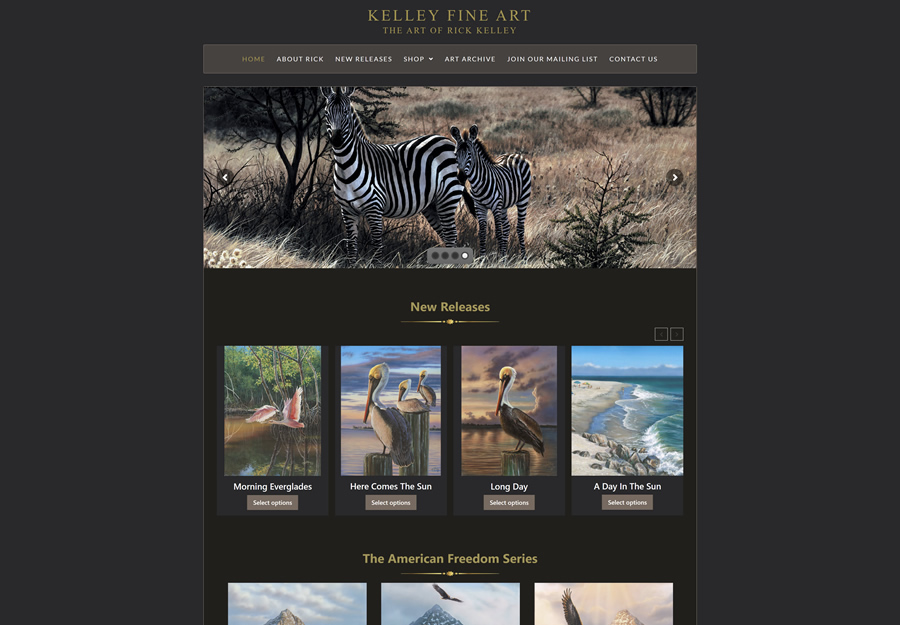 Kelley Fine Art eCommerce Website